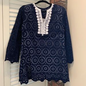 EUC eyelet tunic